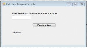 calculate area form